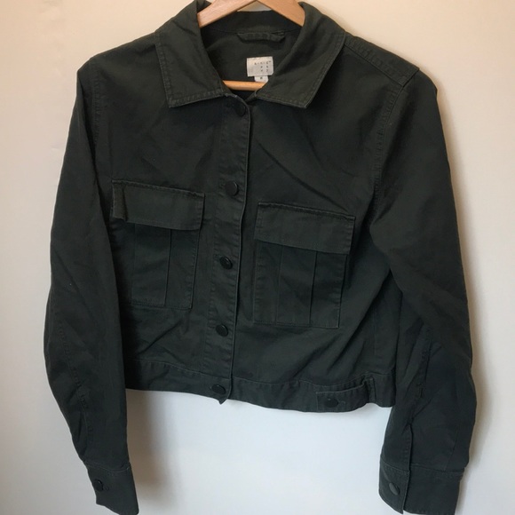 A New Day Forrest Green Military Jacket Size Med - Picture 1 of 7